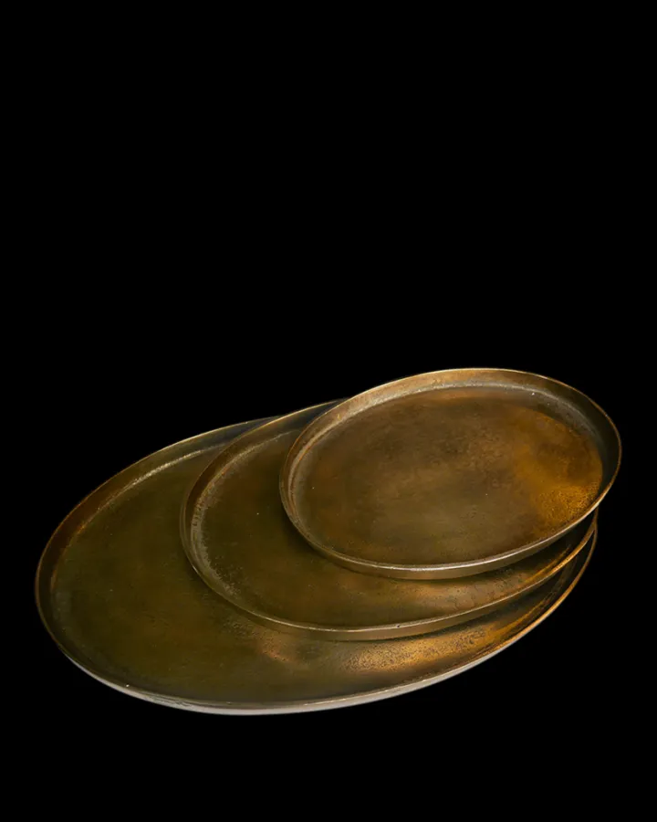 Polspotten Antique brass Oval Platters- Decoration