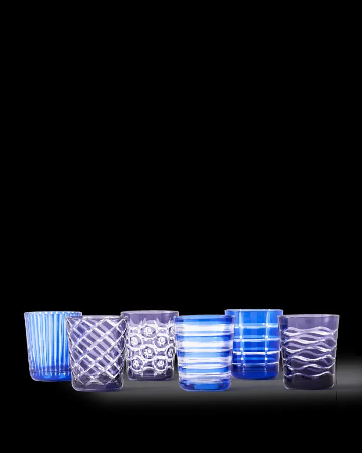 Polspotten Cobalt Mix Tumblers- Glasses