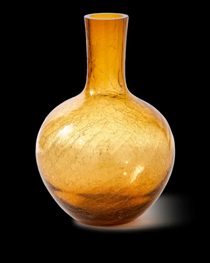 Polspotten Crackled Glass Ball Body Vase - L- Vases