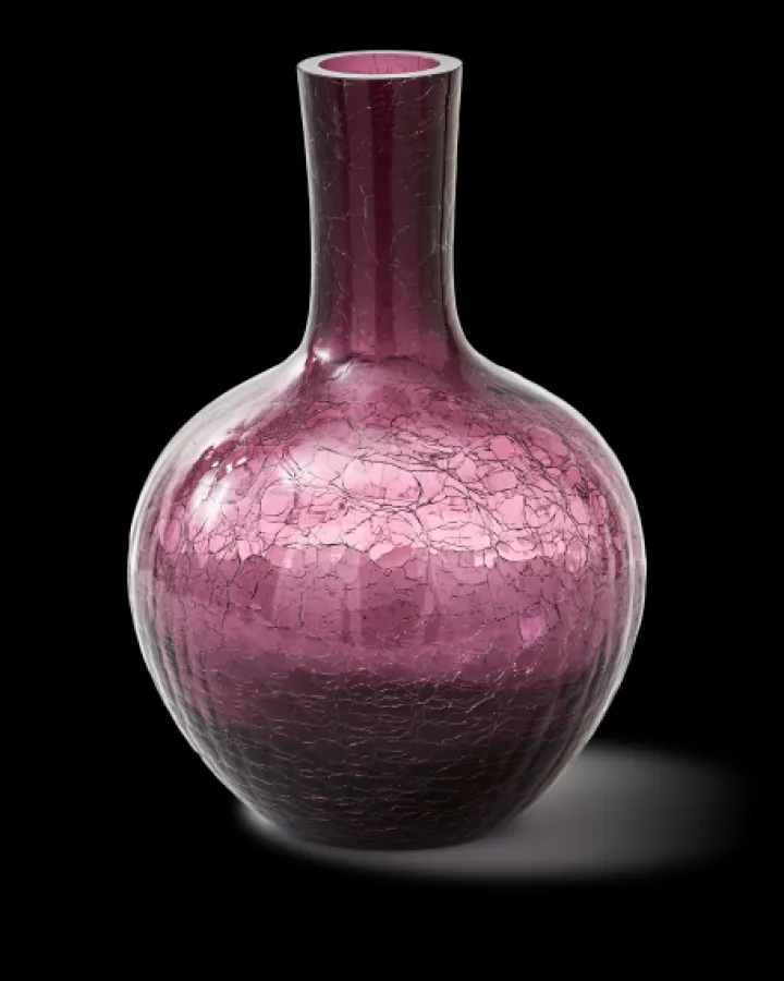 Polspotten Crackled Glass Ball Body Vase - S- Vases