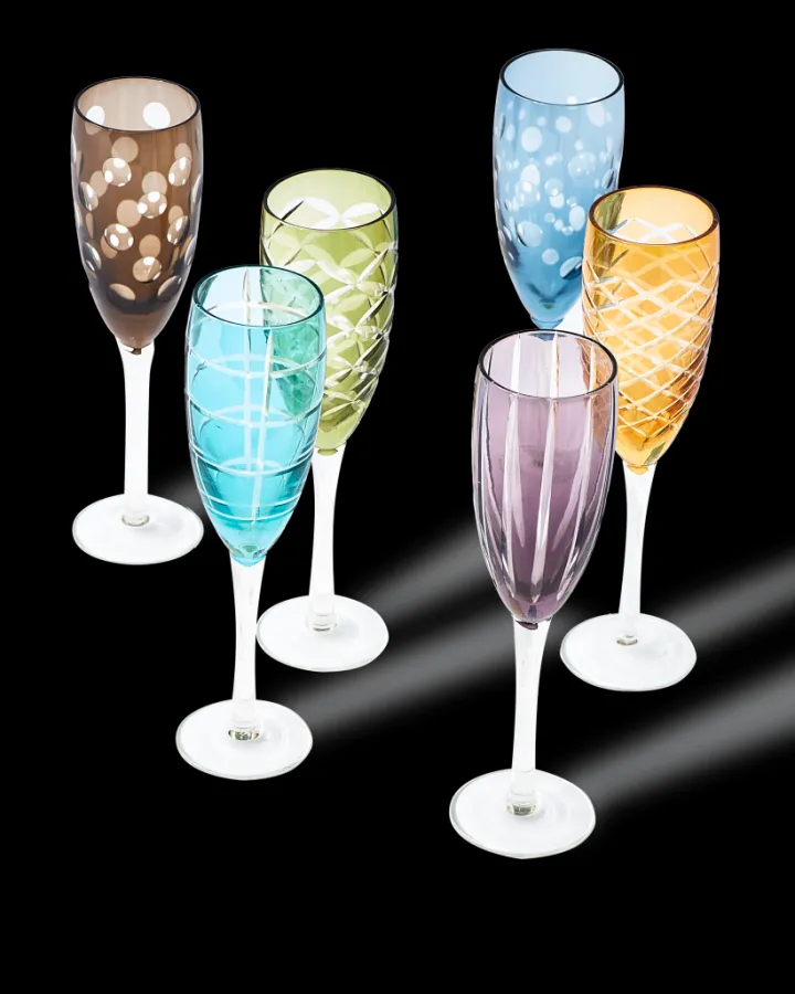 Polspotten Cuttings Champagne Glasses- Glasses