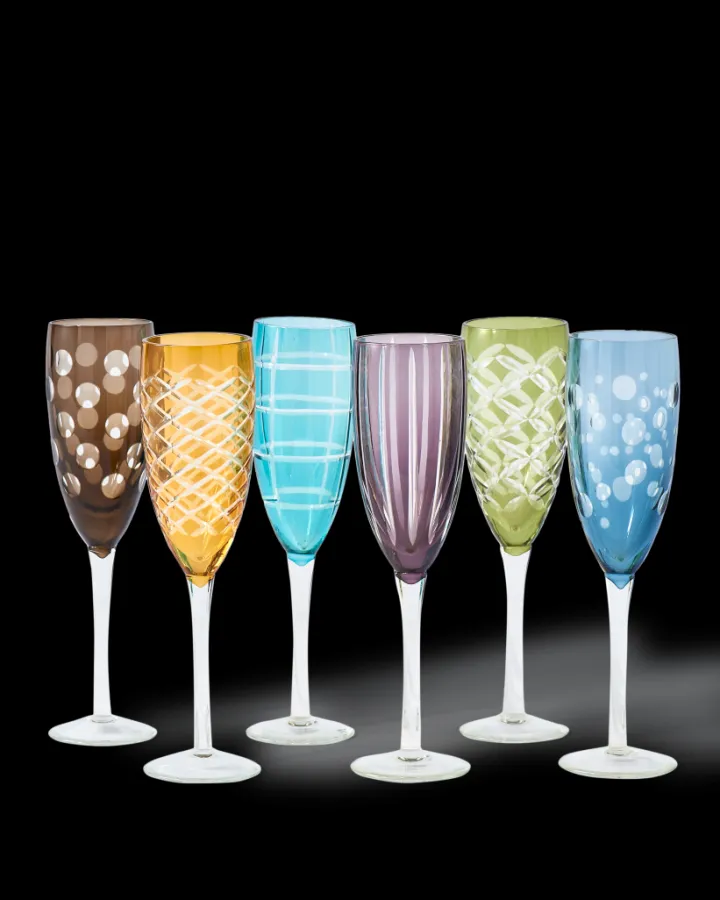 Polspotten Cuttings Champagne Glasses- Glasses