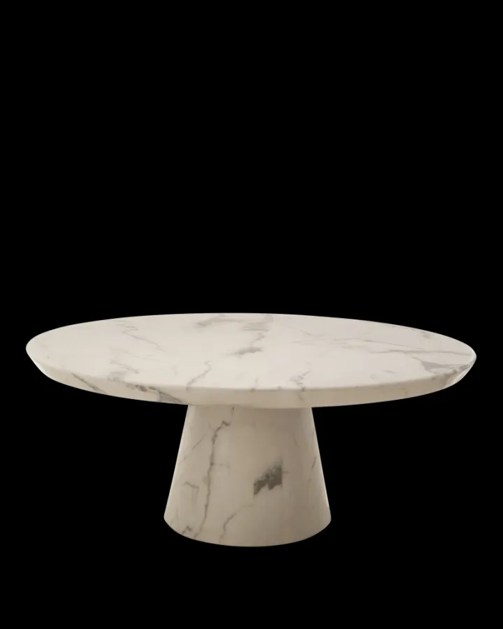 Polspotten Disc Marble Look Coffee Table- Side Tables | Coffee Tables