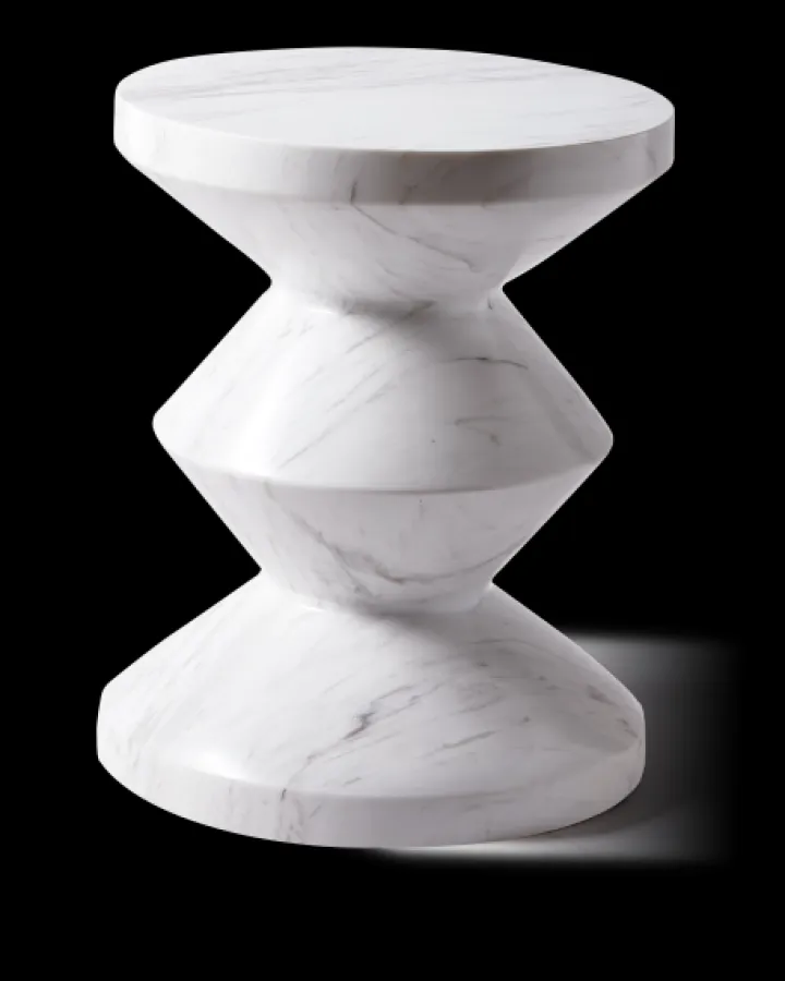 Polspotten Marble Zig Zag Stool- Stools