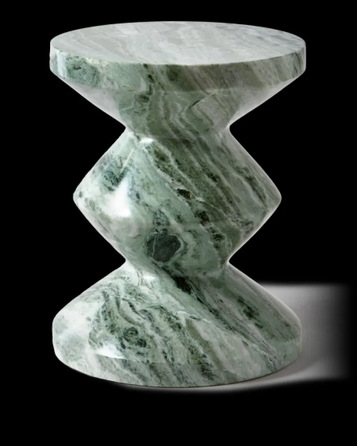 Polspotten Marble Zig Zag Stool- Stools