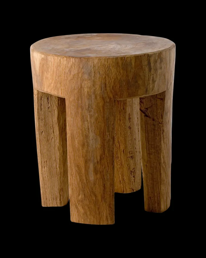 Polspotten Round Four Square Legs Stool- Stools